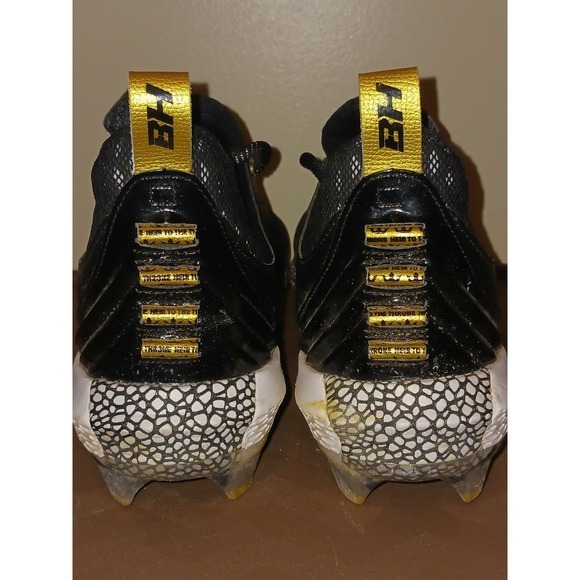 Under Armour Bryce Harper 5 Men's Size 12 Black‎ Gold Metal Cleats 3023001-002 - Picture 4 of 5